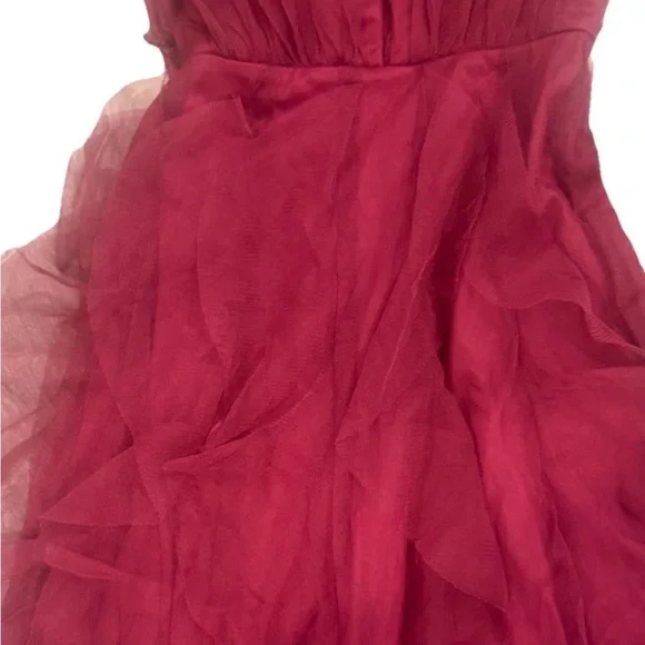 Elegant Social Couture Juniors Prom/Banquet Sweetheart Neck Ruffled Dress 3/4 Sz